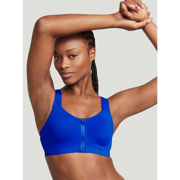 Victoria's Sport Womens Knockout Front-Close Sports Bra Blue 38DD Gym Workout - Picture 1 of 6